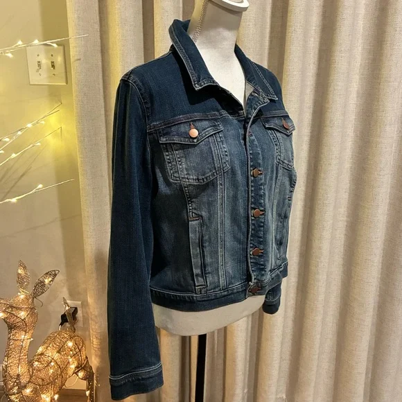 💙 Eileen Fisher Organic Cotton Stretch Denim Jacket – Size XL 💙 - Picture 4 of 9